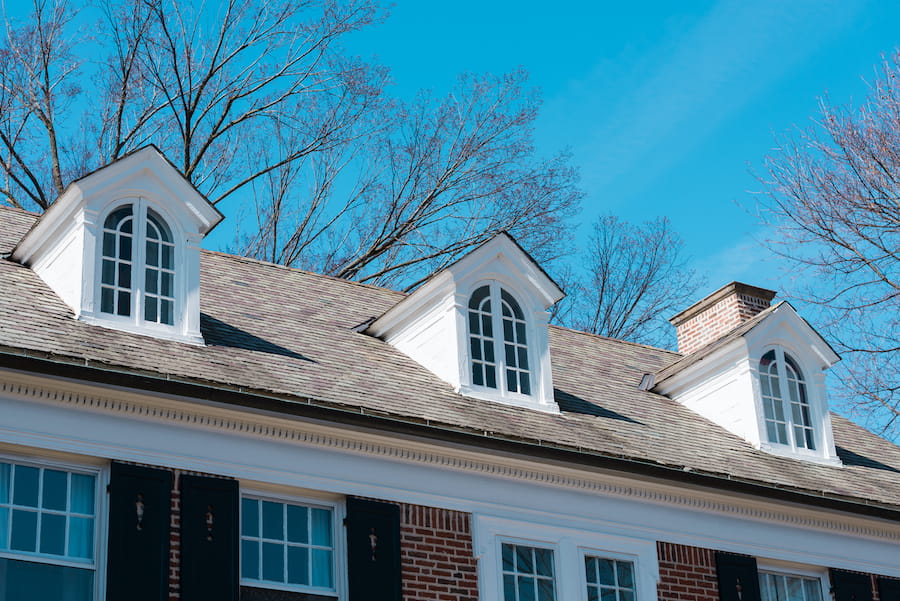 New asphalt shingles installed on a home